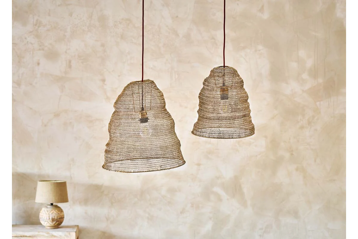 Jatani Wire Lampshade - Antique Brass - Small Oval - Image 4