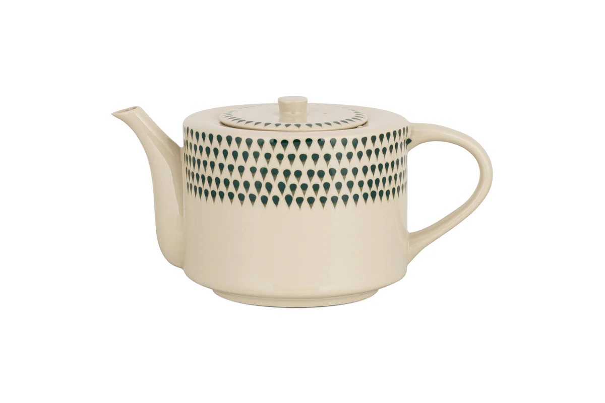 Juniper Drop 4 Person Teapot - Cream & Juniper - Image 4
