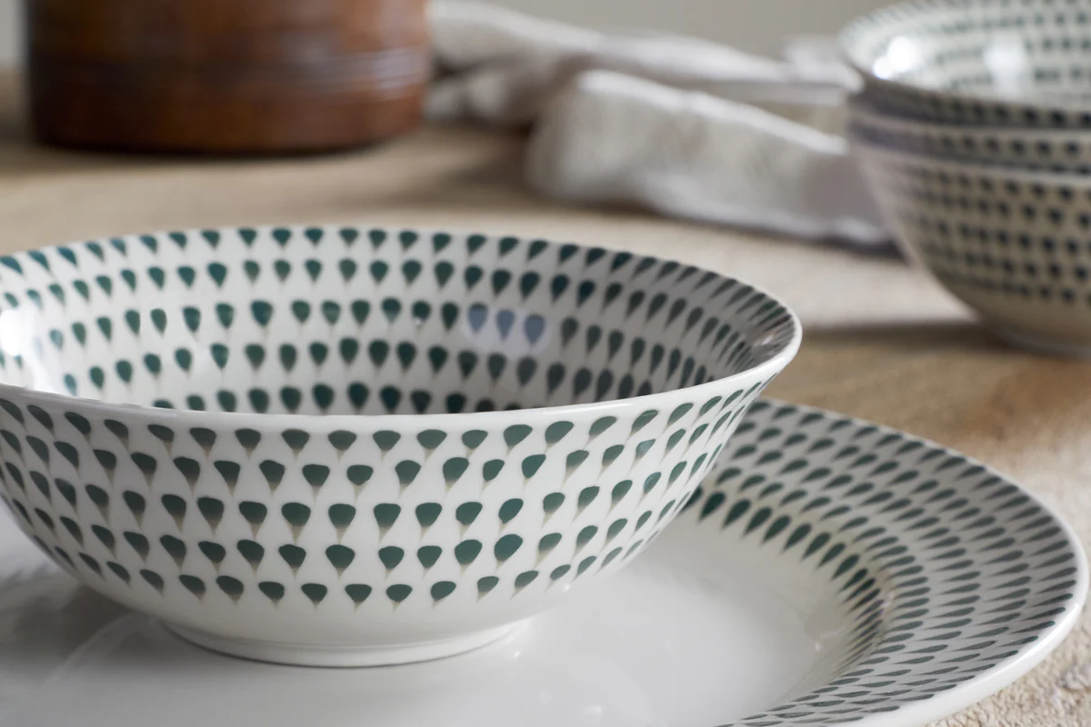 Juniper Drop Cereal Bowl - Cream & Juniper - Image 2