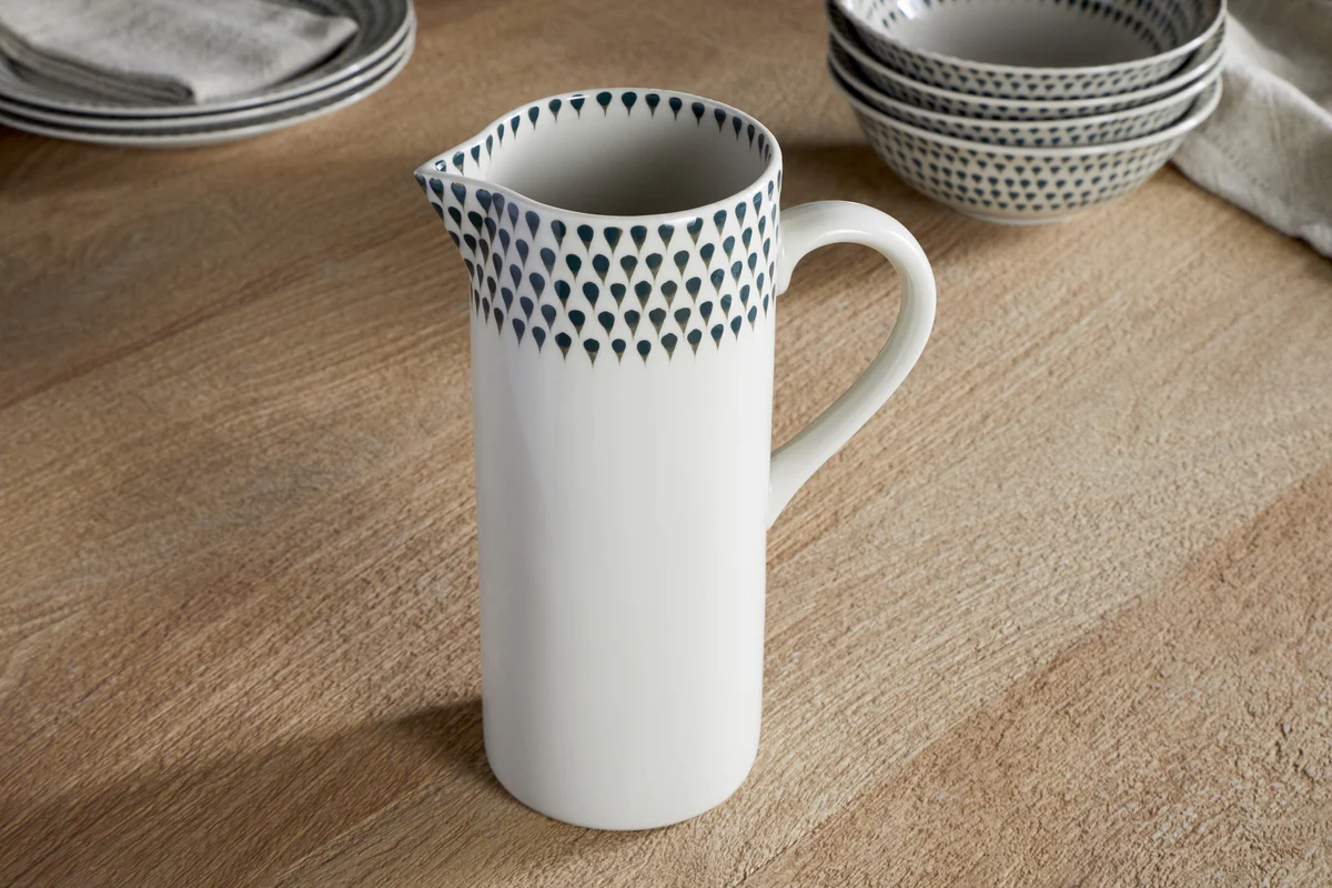 Juniper Drop Jug - Cream & Juniper - Large - Image 2