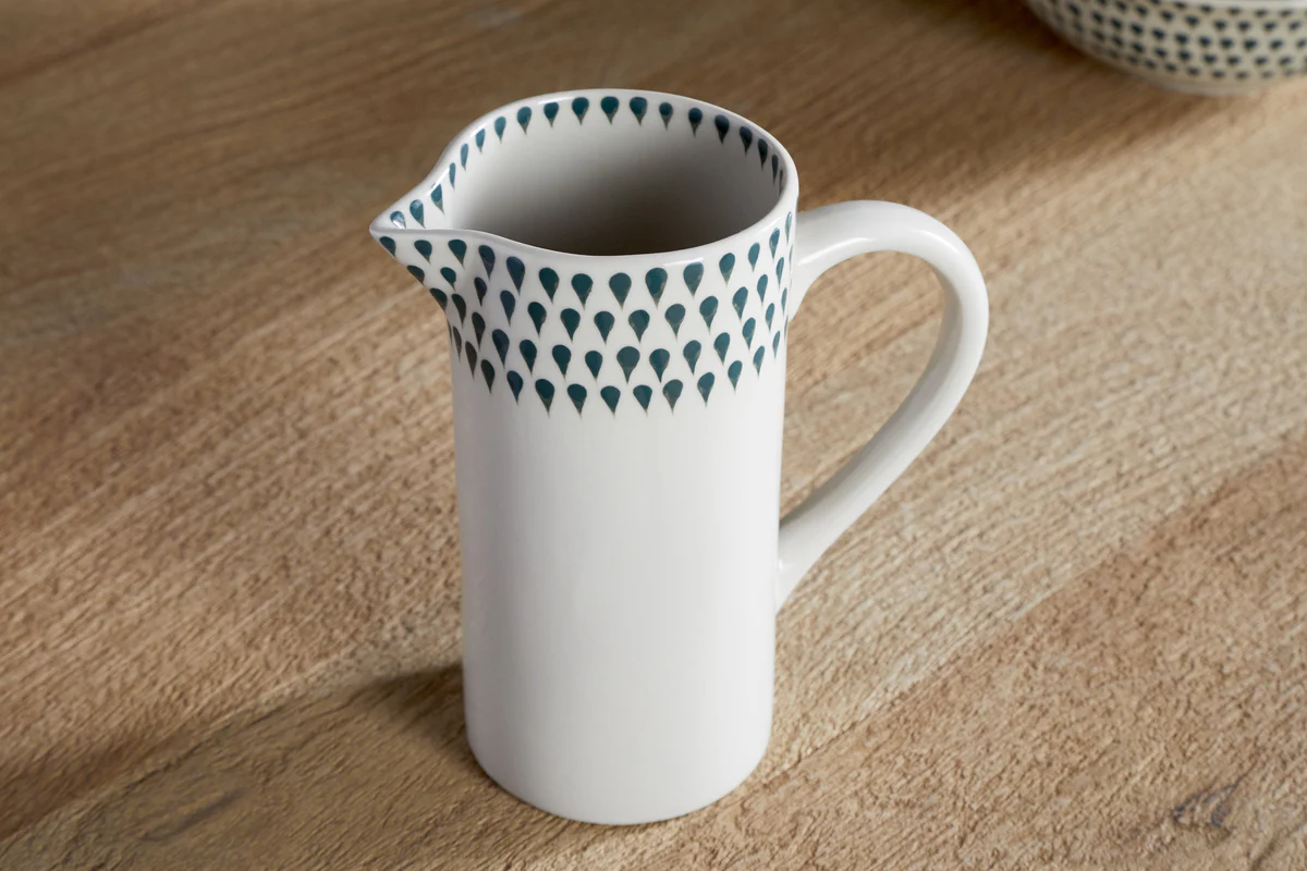 Juniper Drop Jug - Cream & Juniper - Small - Image 2