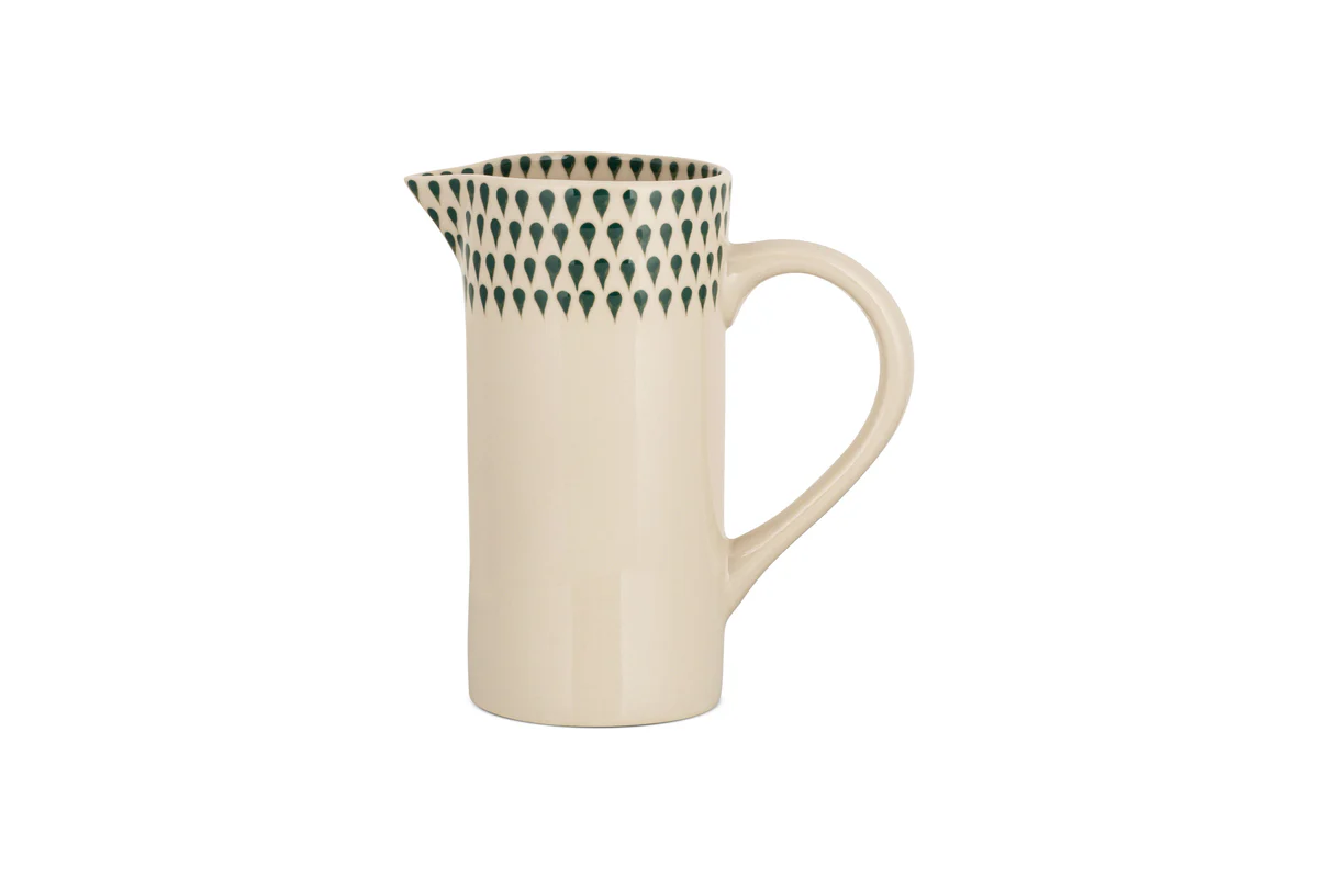 Juniper Drop Jug - Cream & Juniper - Small - Image 4