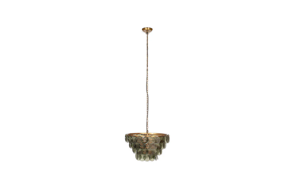 Kagitha Recycled Glass Chandelier - Green - Image 13