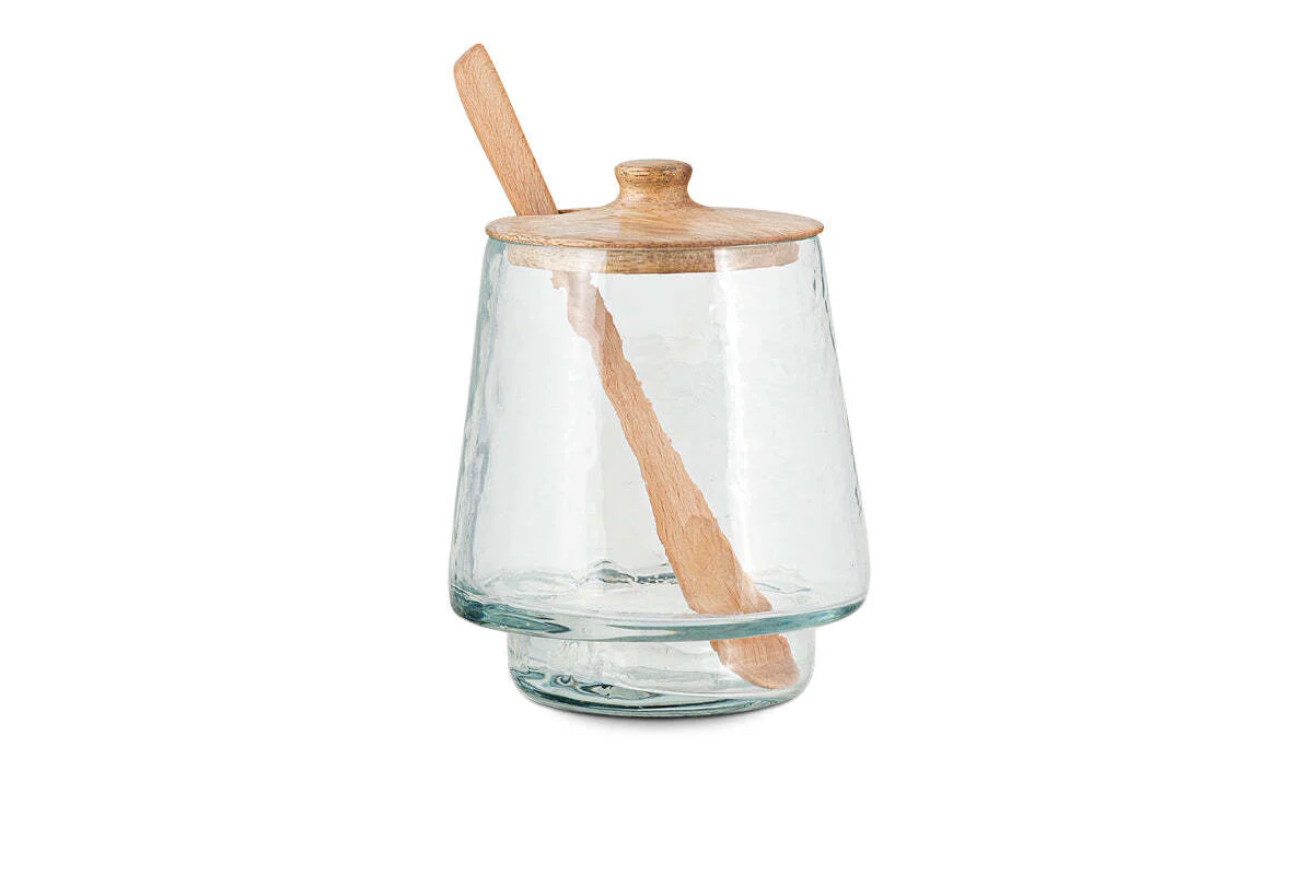 Kali Tall Storage Jar - Natural & Clear - Image 7
