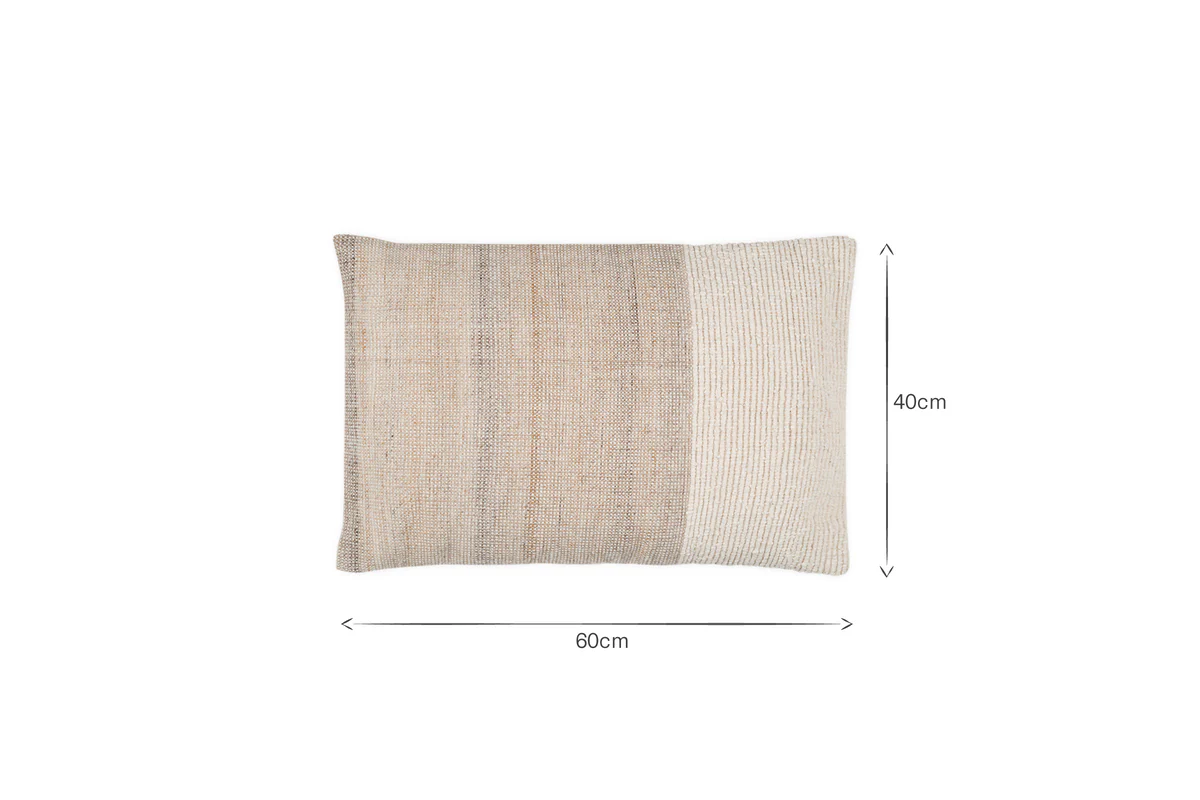 Karaya Cotton & Wool Cushion Cover - Natural - Image 6