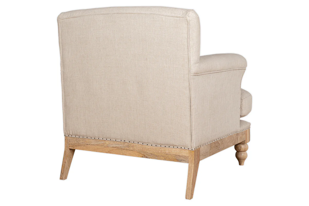 Kashi Linen Armchair - Natural - Image 10