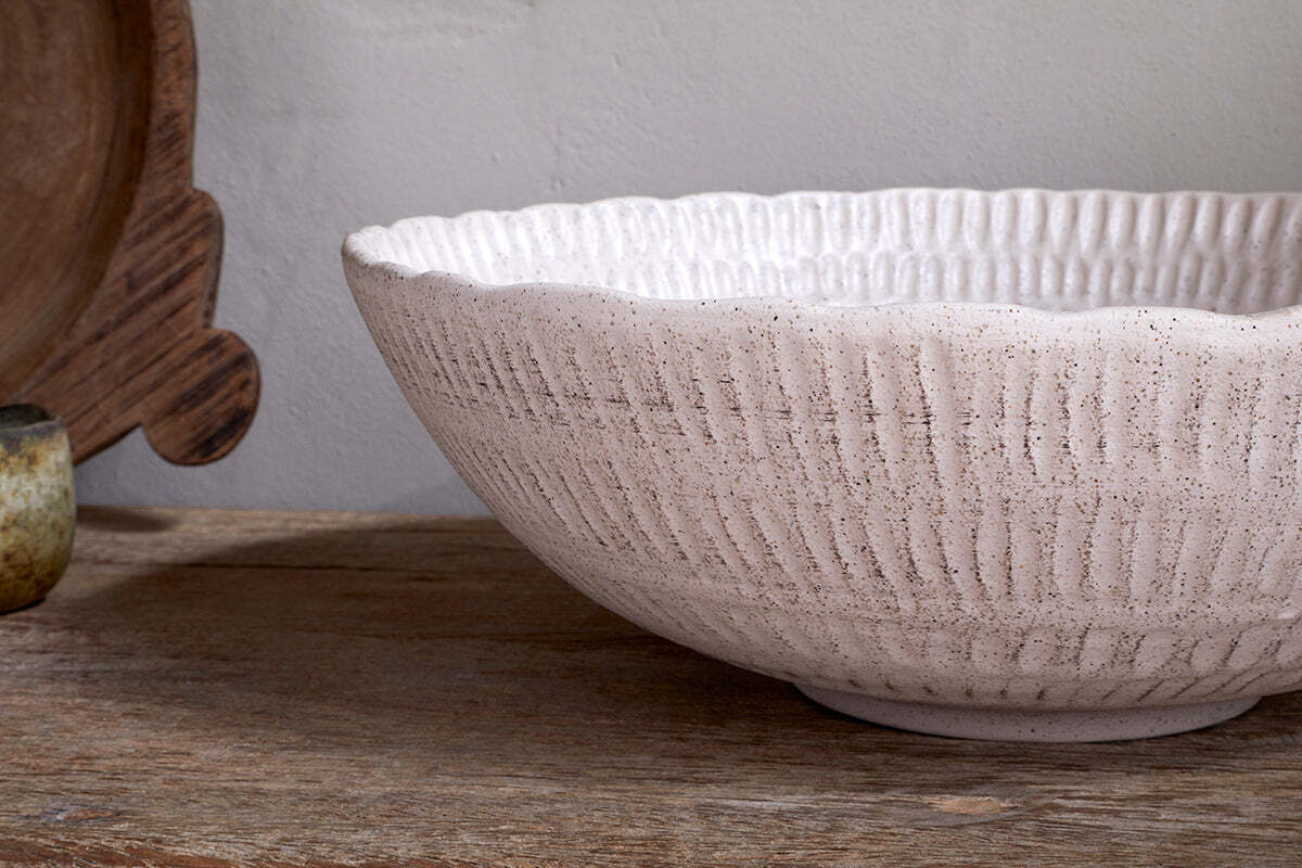 Kayanna Ceramic Decorative Bowl - White - Image 3