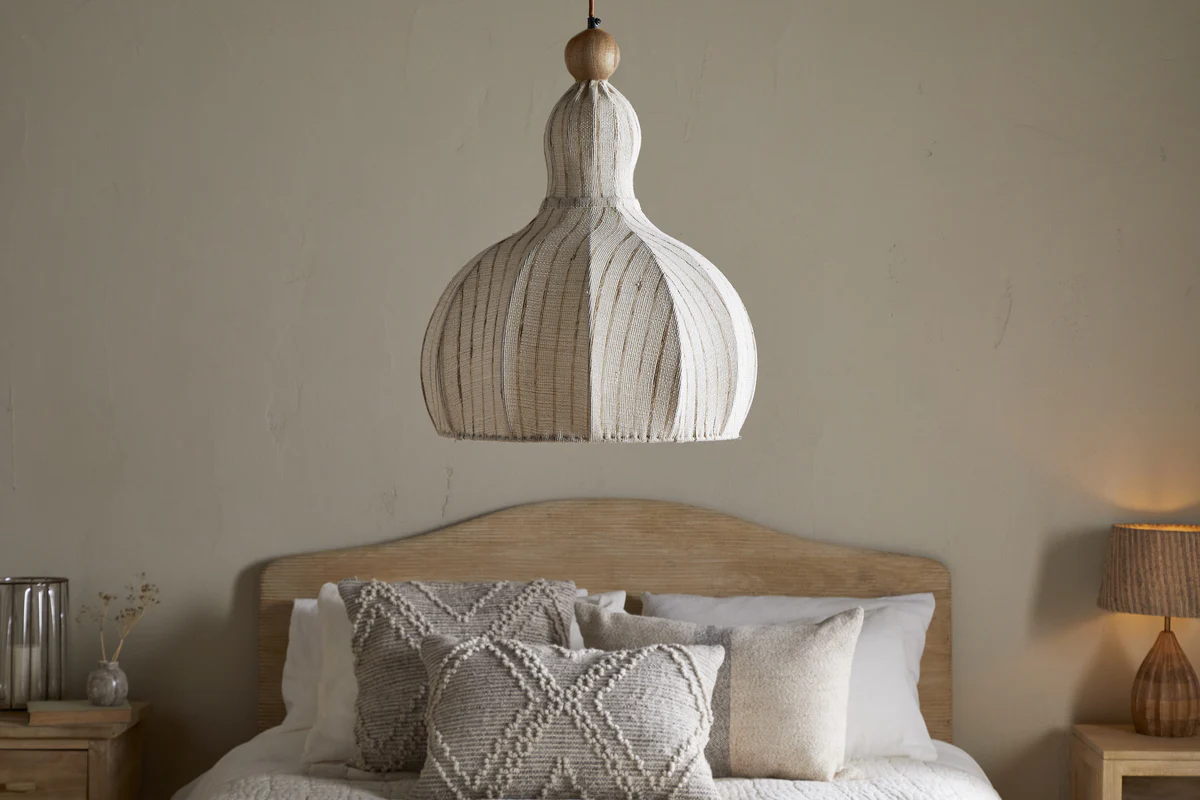 Kela Fabric Pendant - Off White - Image 2