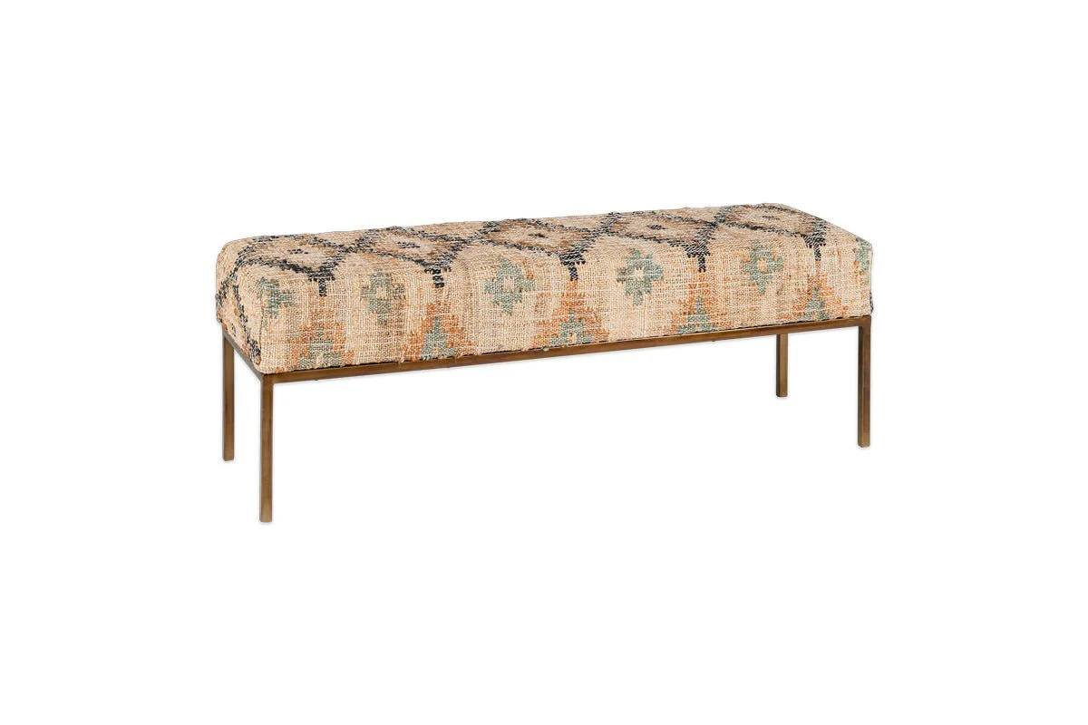 Kesu Kilim & Iron Bench - Image 6