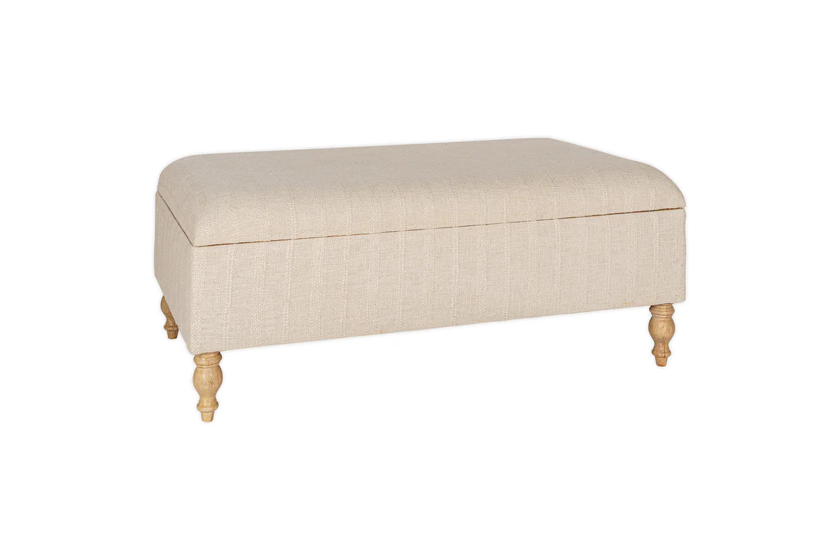 Kiana Upholstered Storage Ottoman - Natural - Image 8