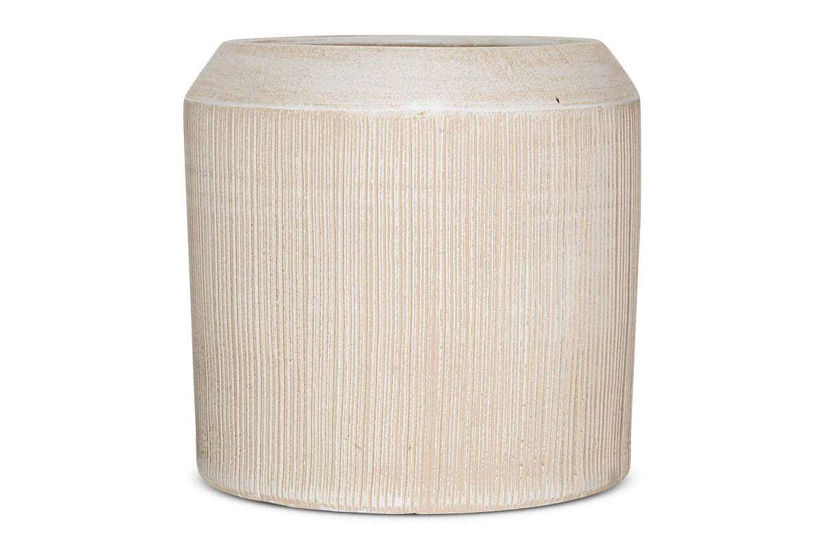 Kubo Ceramic Planter - Cream - Image 7