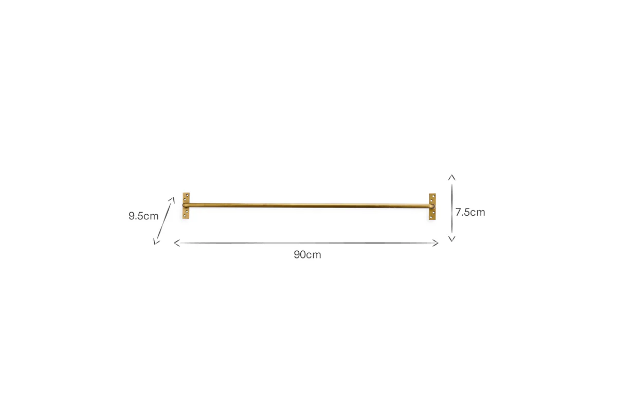 Laila Iron Hanging Rail - Brass - Image 4