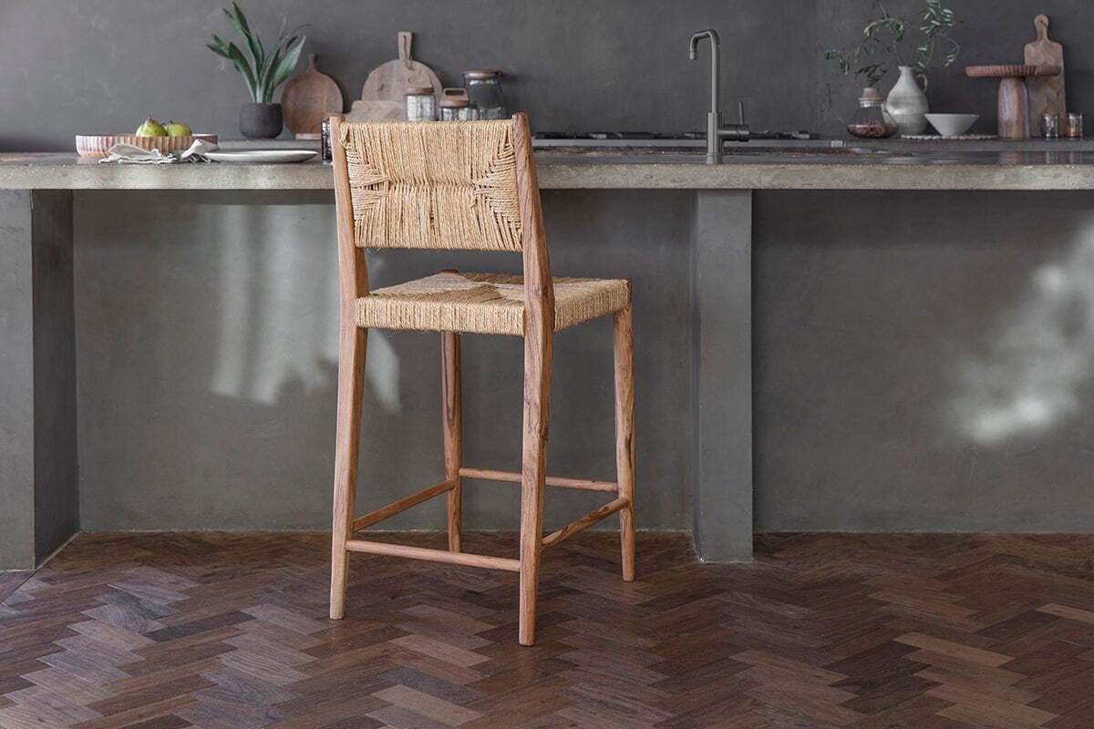 Lohanda Acacia & Munja Grass Counter Chair - Natural - Image 4