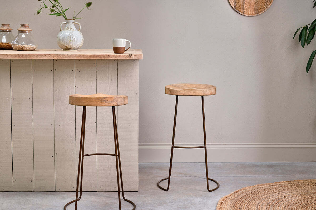 Loko Mango Wood Stool - Tall - Image 2