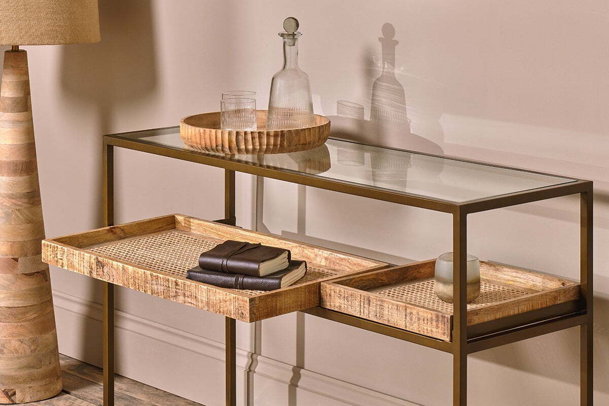 Luzon Iron & Mango Wood Display Console Table - Image 6