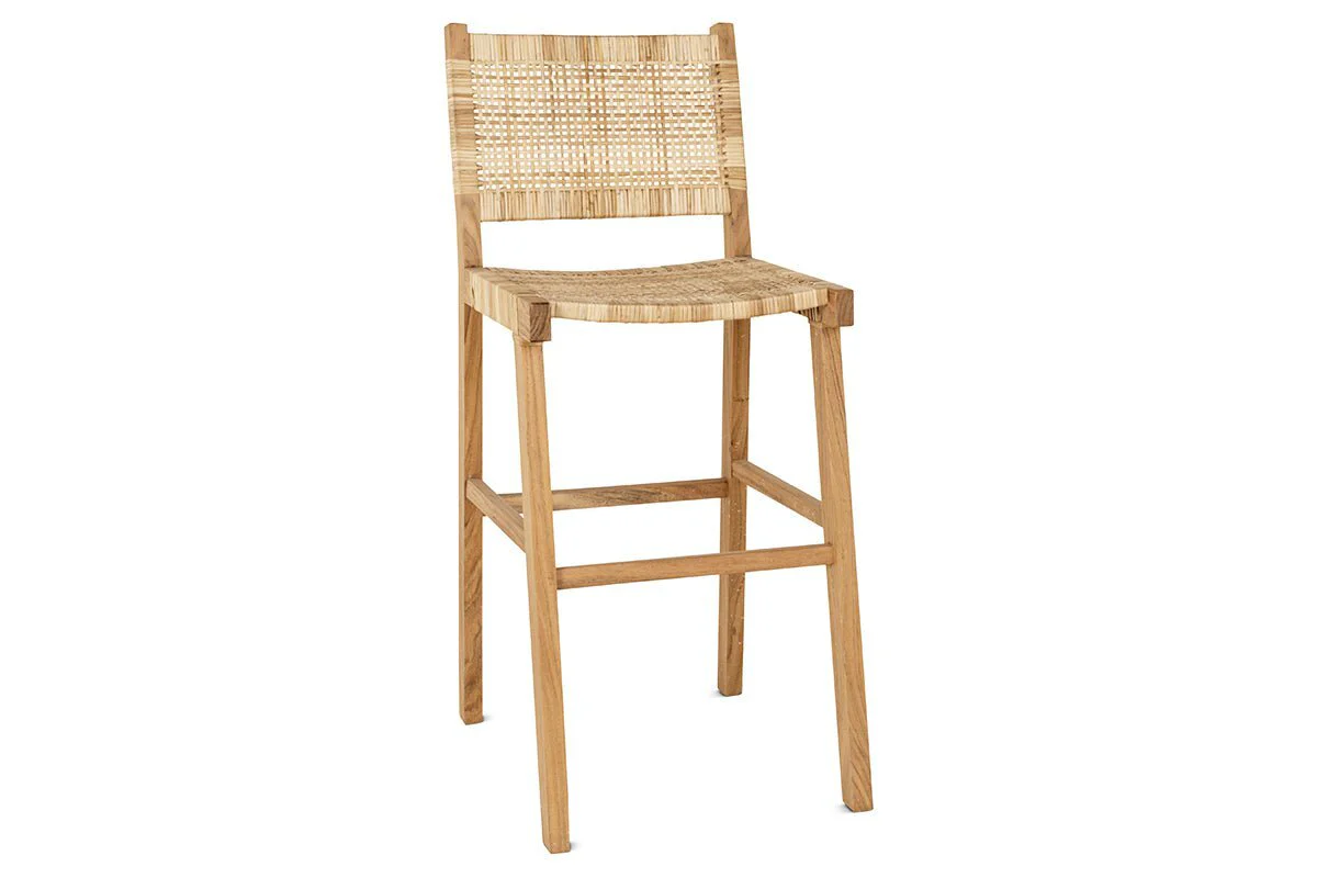 Madrisana Acacia & Rattan Bar Stool - Image 11