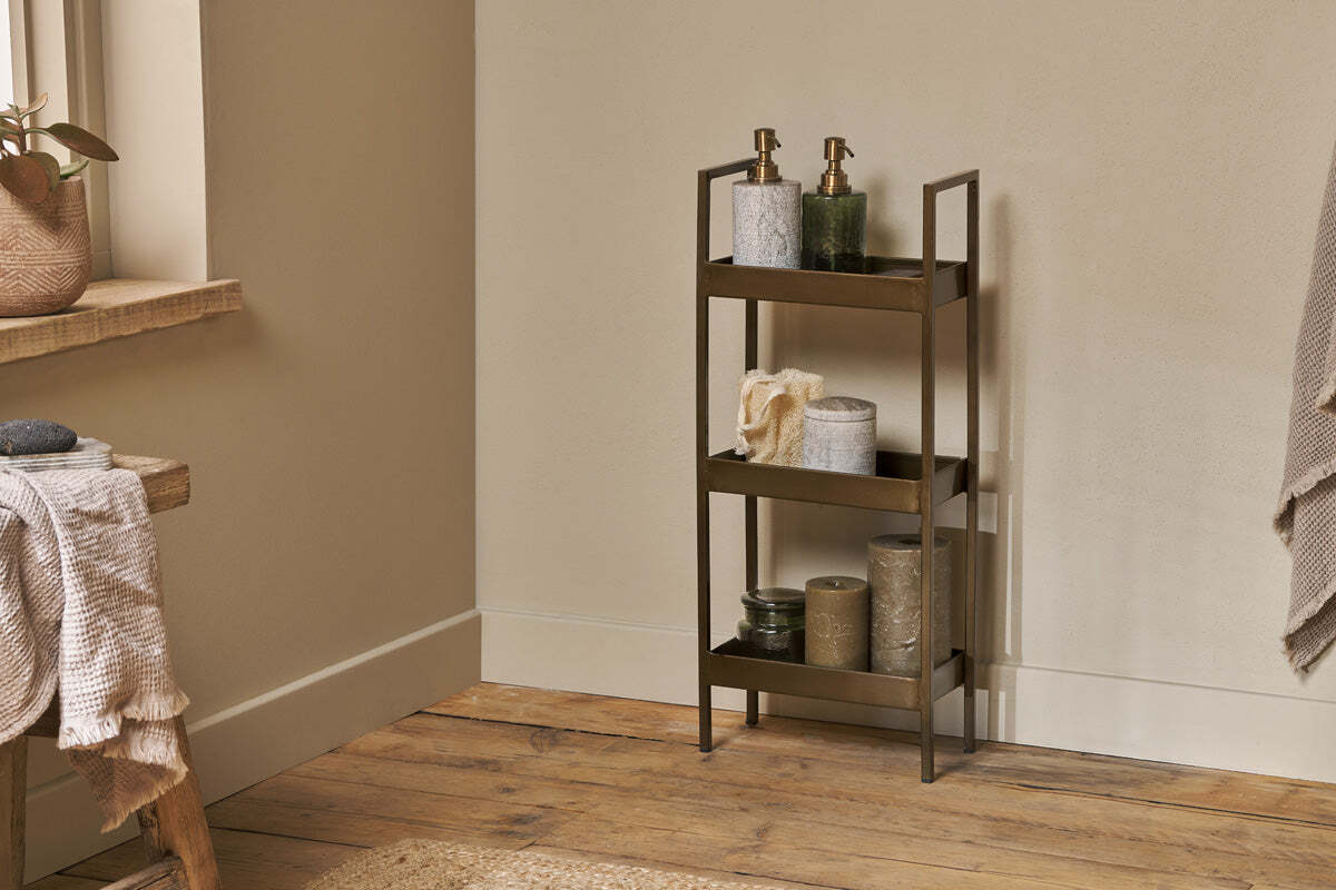 Mahi Bathroom Storage Caddy - Antique Brass - Image 2