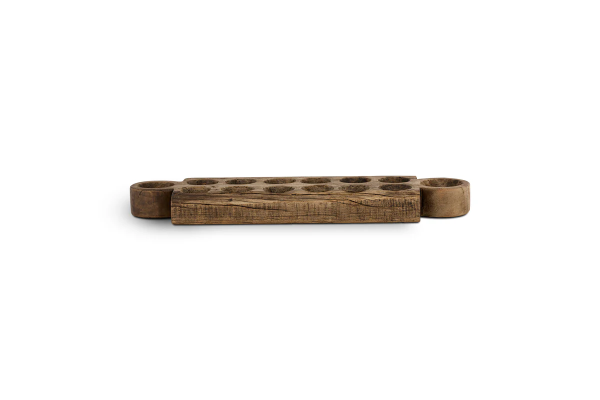 Makala Reclaimed Wood Tealight Holder - Natural - Image 6