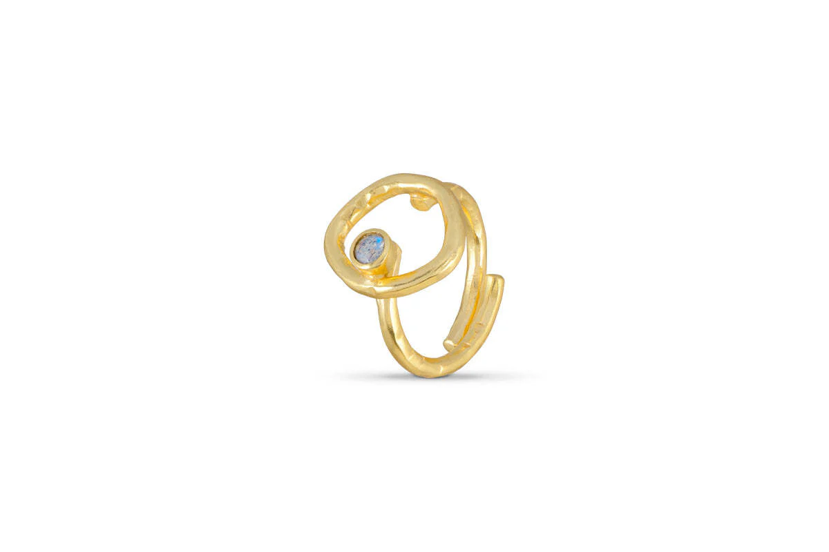 Mari Labradorite Ring - Gold - Image 4