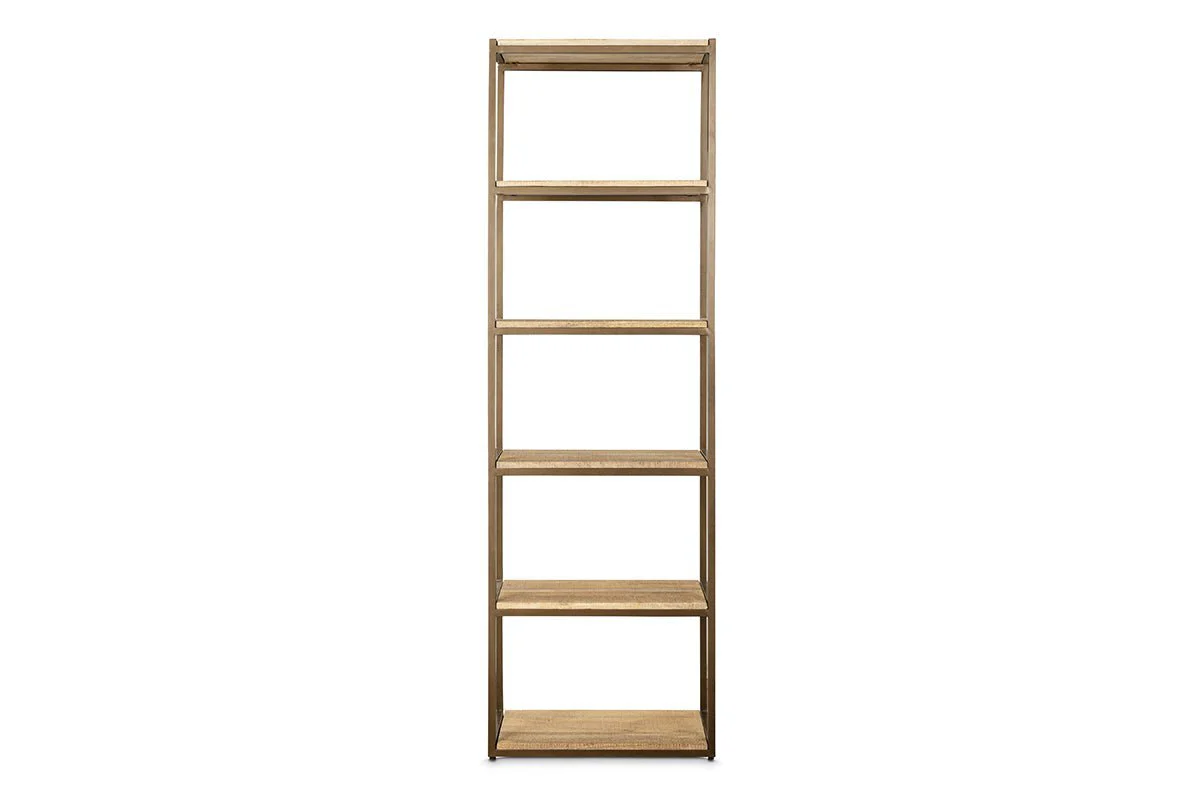 Marjori Mango Wood And Iron Standing Shelves - Narrow - Image 6