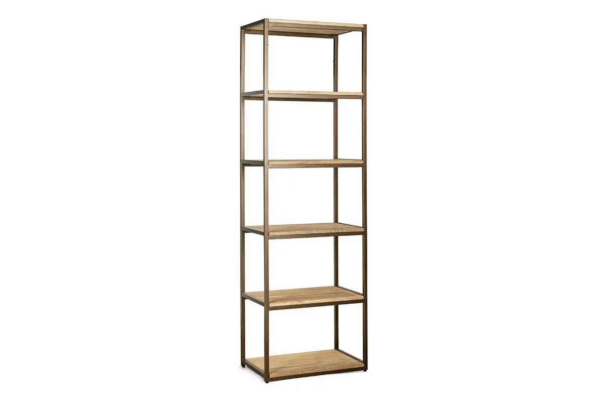 Marjori Mango Wood And Iron Standing Shelves - Narrow - Image 7
