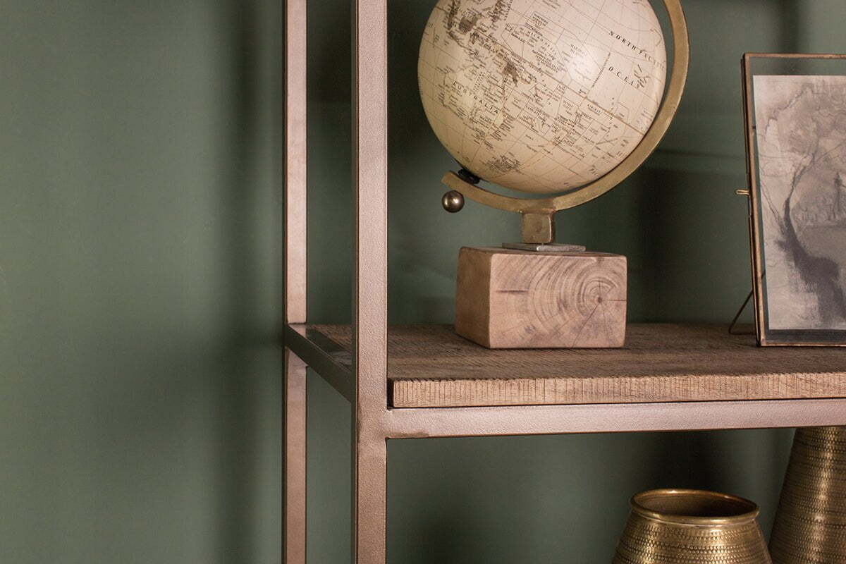 Marjori Mango Wood And Iron Standing Shelves - Wide - Image 3