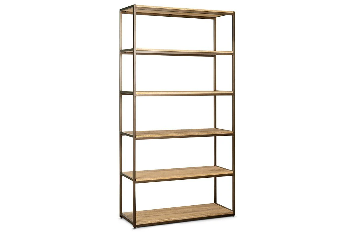 Marjori Mango Wood And Iron Standing Shelves - Wide - Image 7
