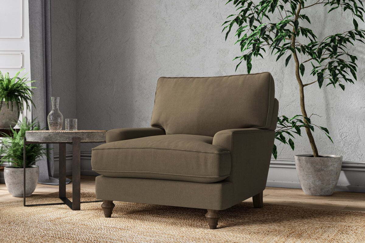 Marri Armchair - Brera Linen Chestnut - Image 2