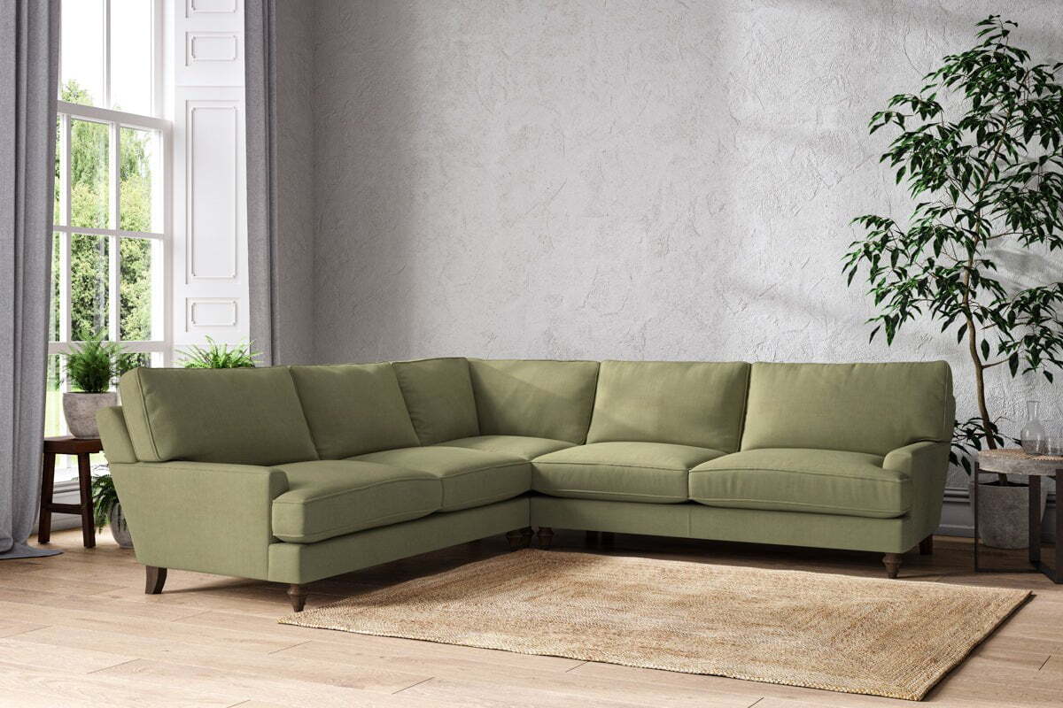 Marri Grand Corner Sofa - Brera Linen Sage - Image 2