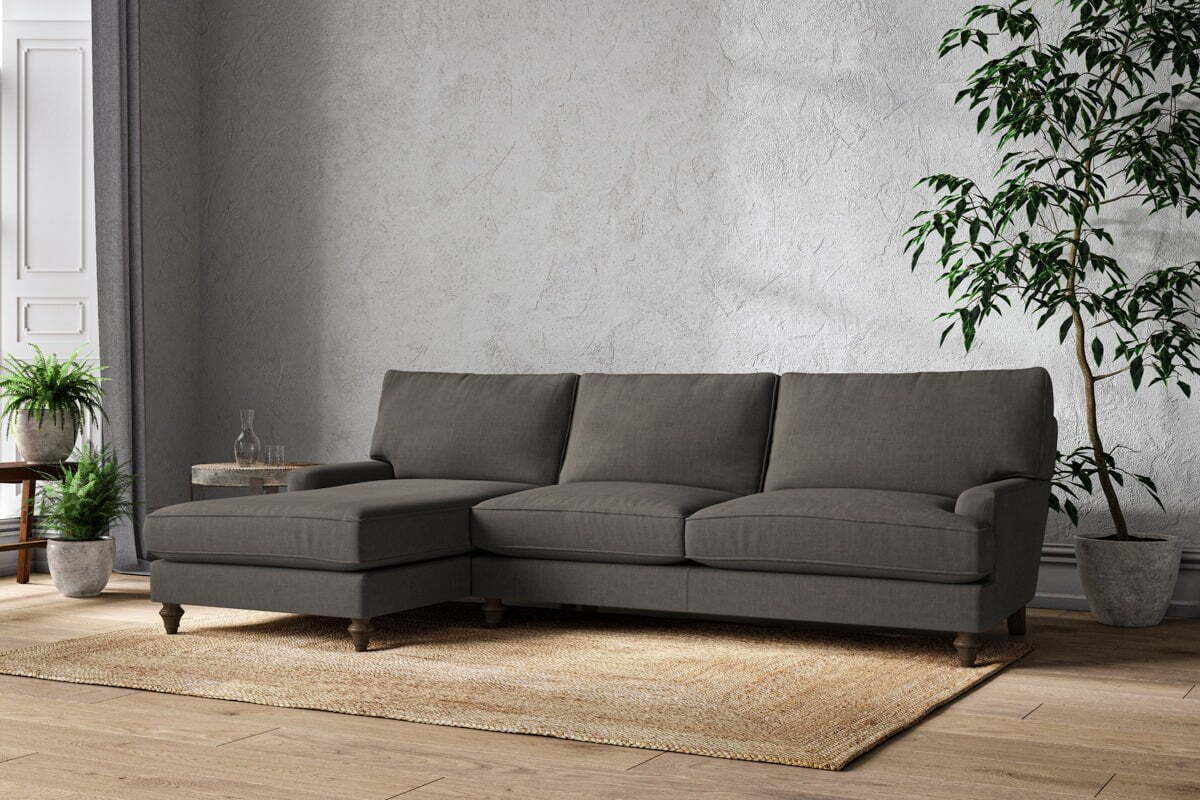 Marri Grand Left Hand Chaise Sofa - Brera Linen Granite - Image 2