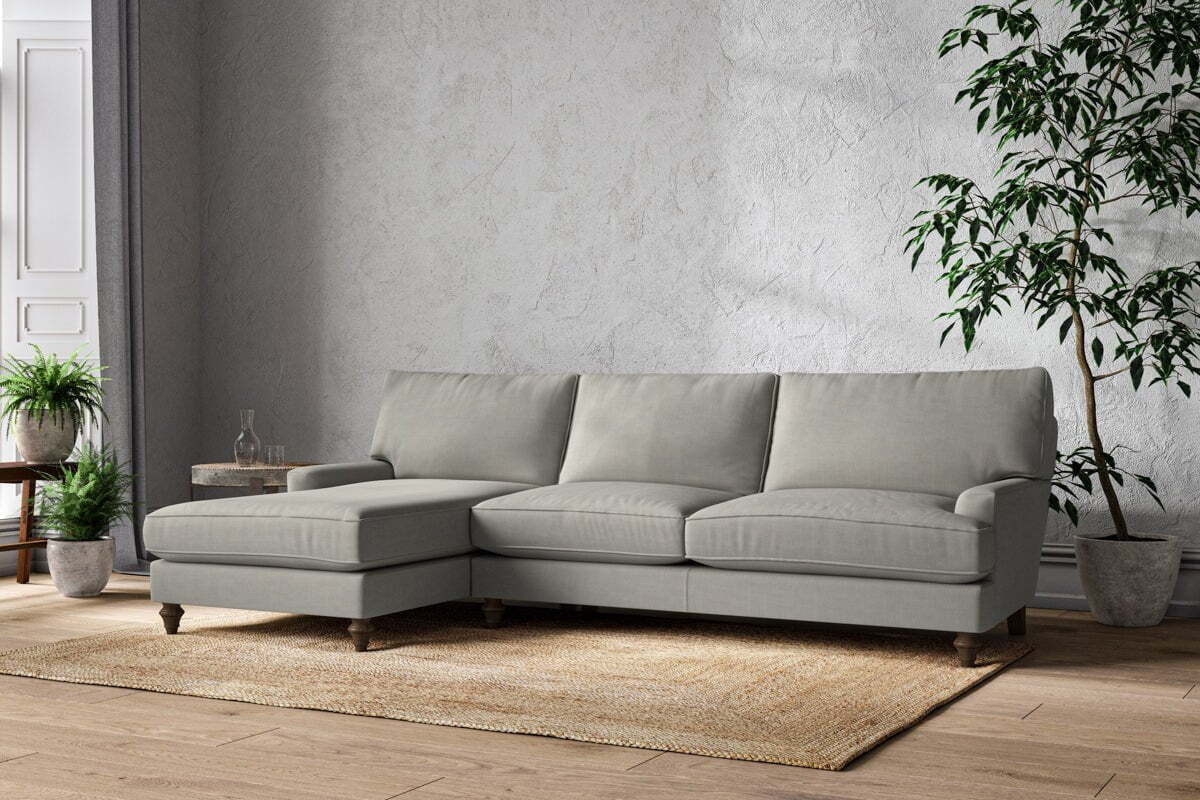 Marri Grand Left Hand Chaise Sofa - Brera Linen Smoke - Image 2