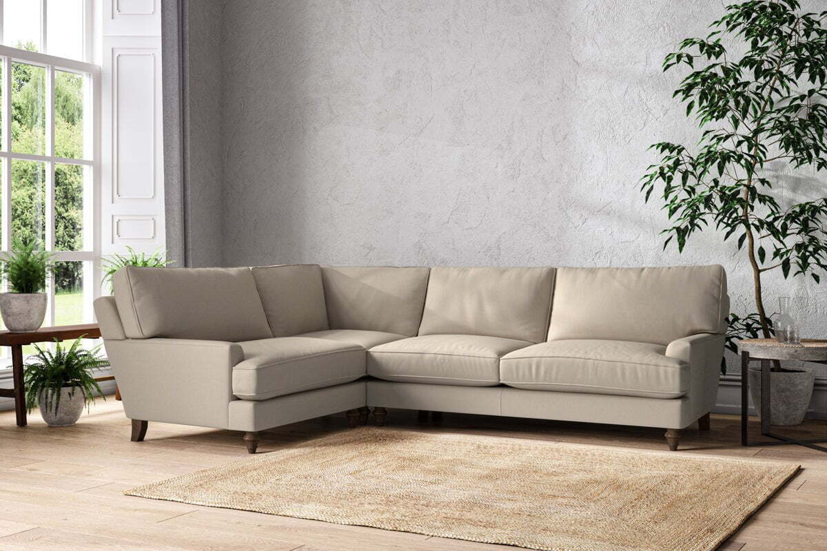 Marri Grand Left Hand Corner Sofa - Recycled Cotton Stone - Image 2