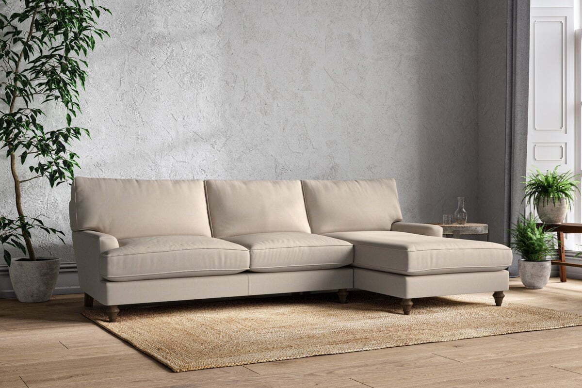Marri Grand Right Hand Chaise Sofa - Recycled Cotton Natural - Image 2