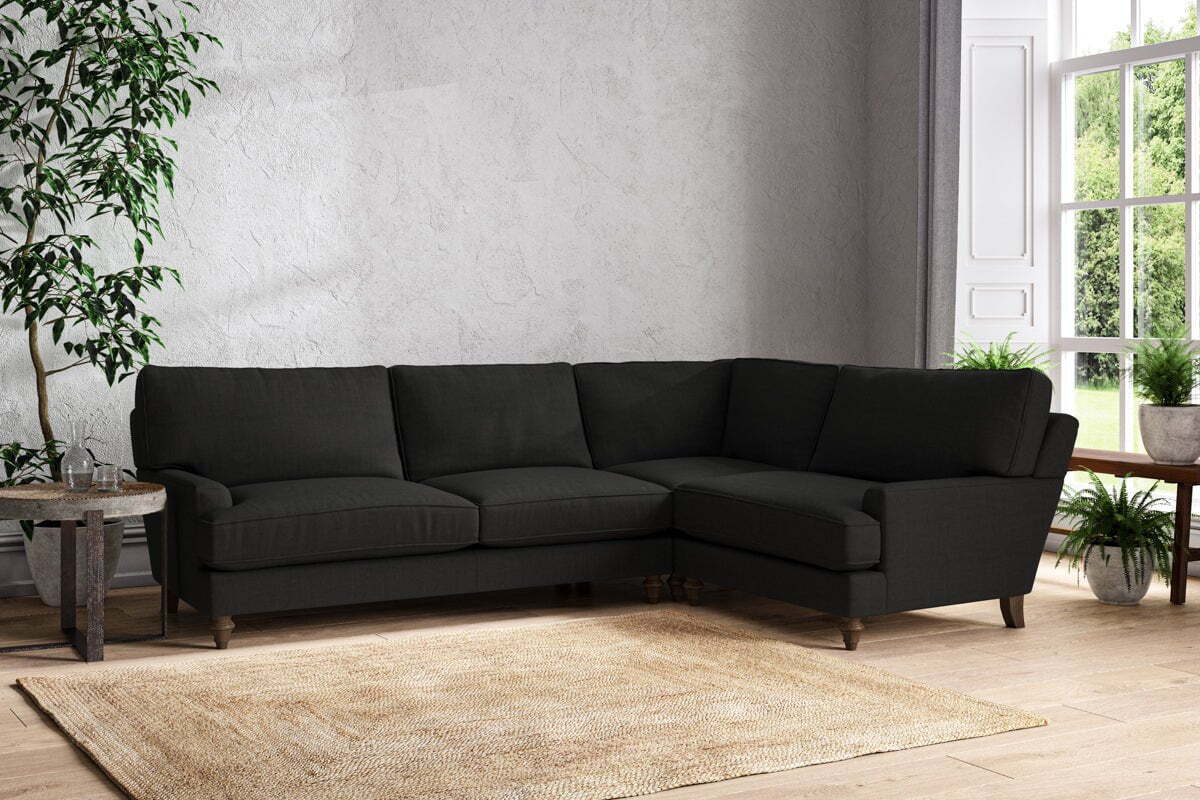 Marri Grand Right Hand Corner Sofa - Brera Linen Charcoal - Image 2