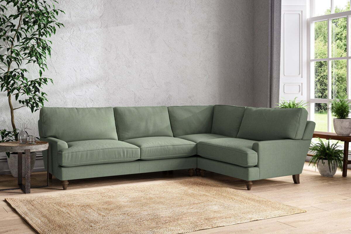Marri Grand Right Hand Corner Sofa - Brera Linen Jade - Image 2