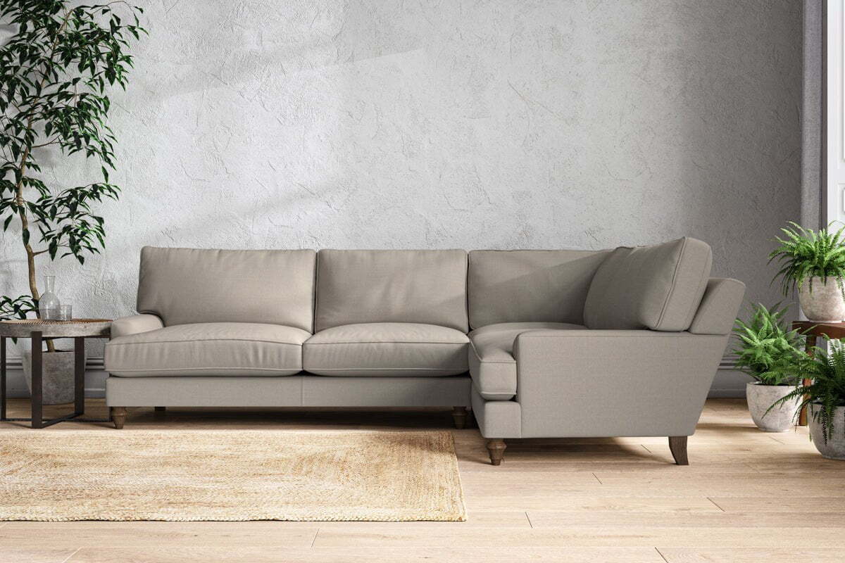 Marri Grand Right Hand Corner Sofa - Recycled Cotton Flax