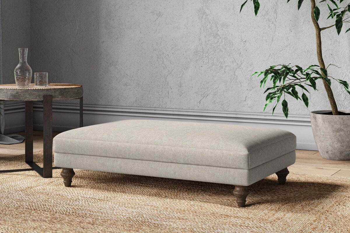 Marri Large Footstool - Brera Linen Natural - Image 3