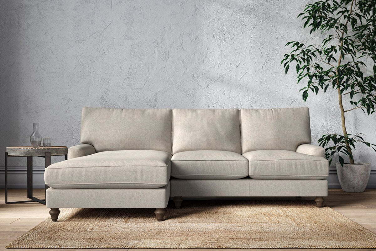 Marri Large Left Hand Chaise Sofa - Brera Linen Natural - Image 2