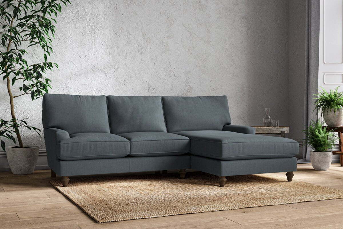 Marri Large Right Hand Chaise Sofa - Brera Linen Dusk - Image 2