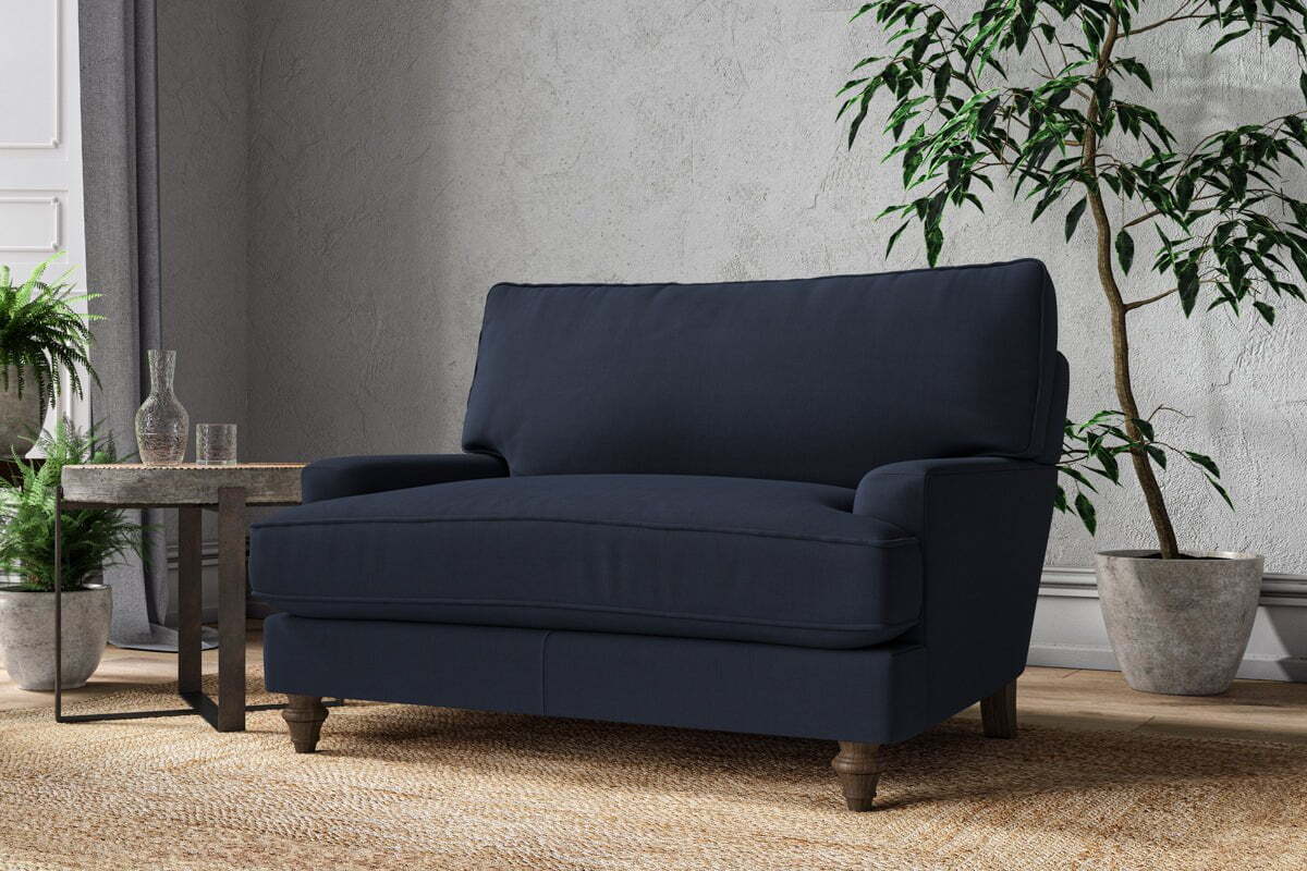 Marri Love Seat - Brera Linen Indigo - Image 2