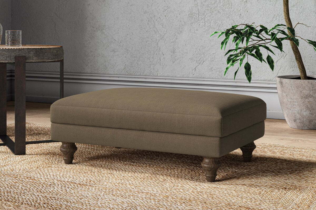 Marri Medium Footstool - Brera Linen Chestnut - Image 2