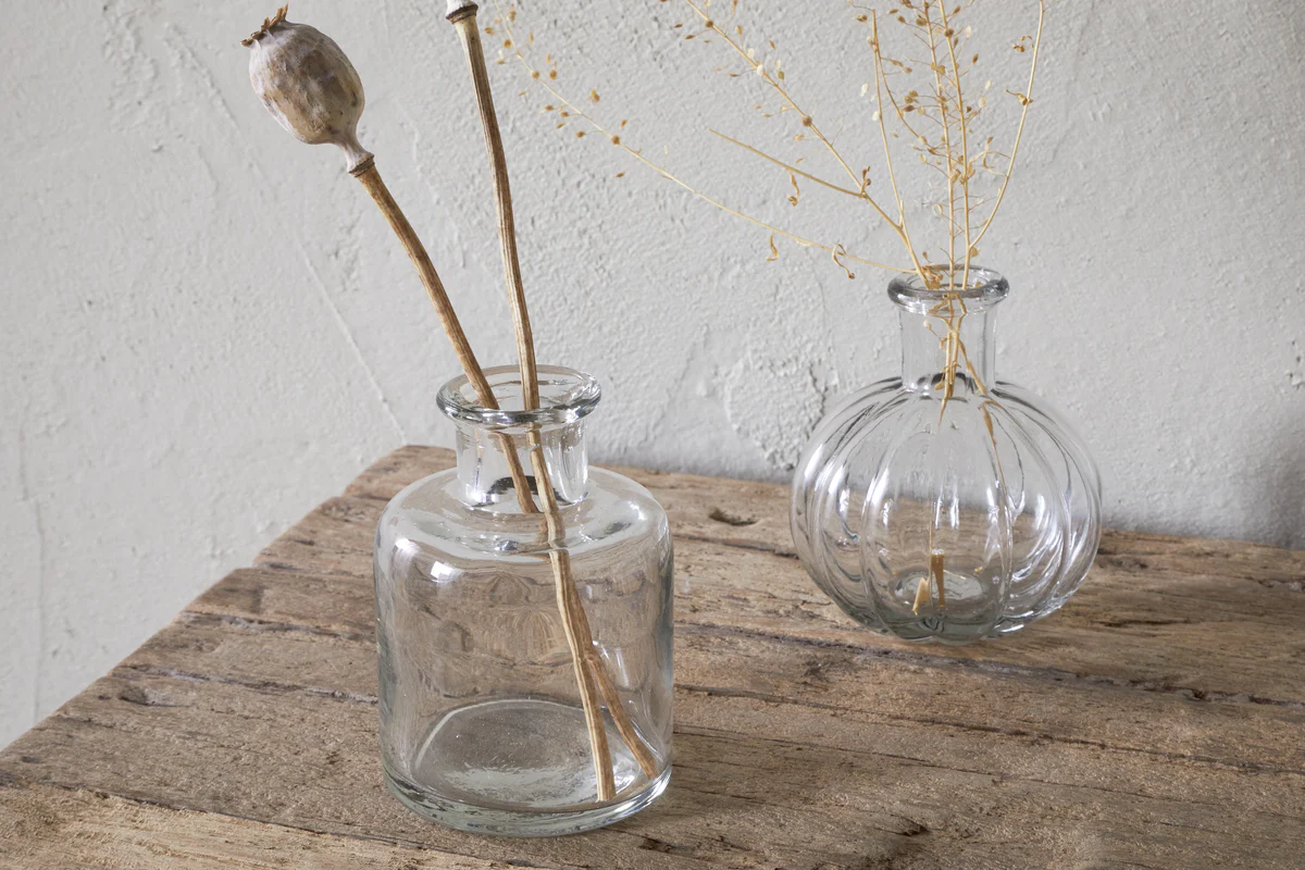Mayumi Recycled Glass Bud Vases - Clear (Set of 3) - Image 5