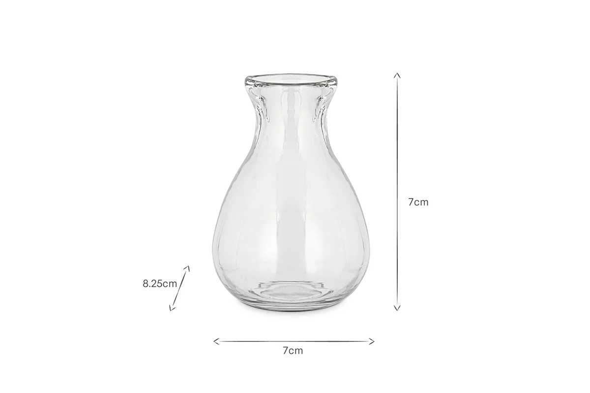 Mayumi Recycled Glass Bud Vases - Clear (Set of 3) - Image 7