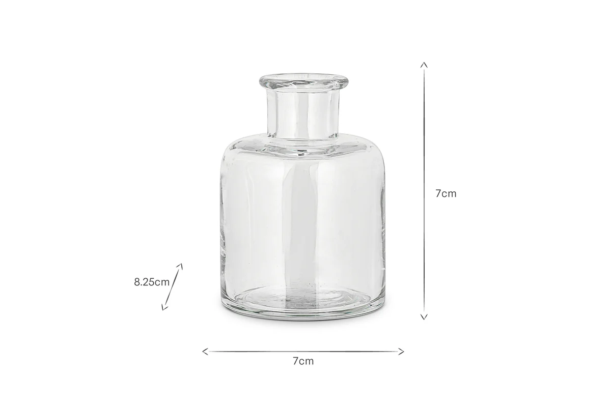 Mayumi Recycled Glass Bud Vases - Clear (Set of 3) - Image 9