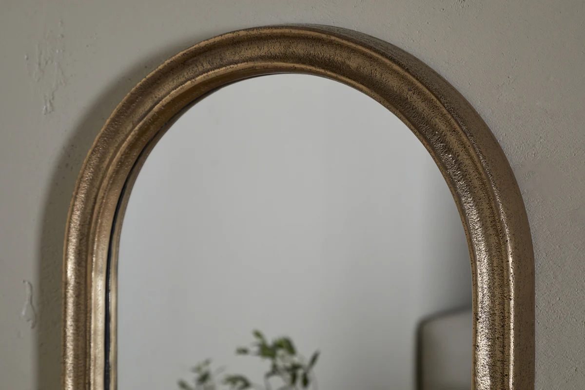 Mbwa Oval Mirror - Antique Brass - Image 3