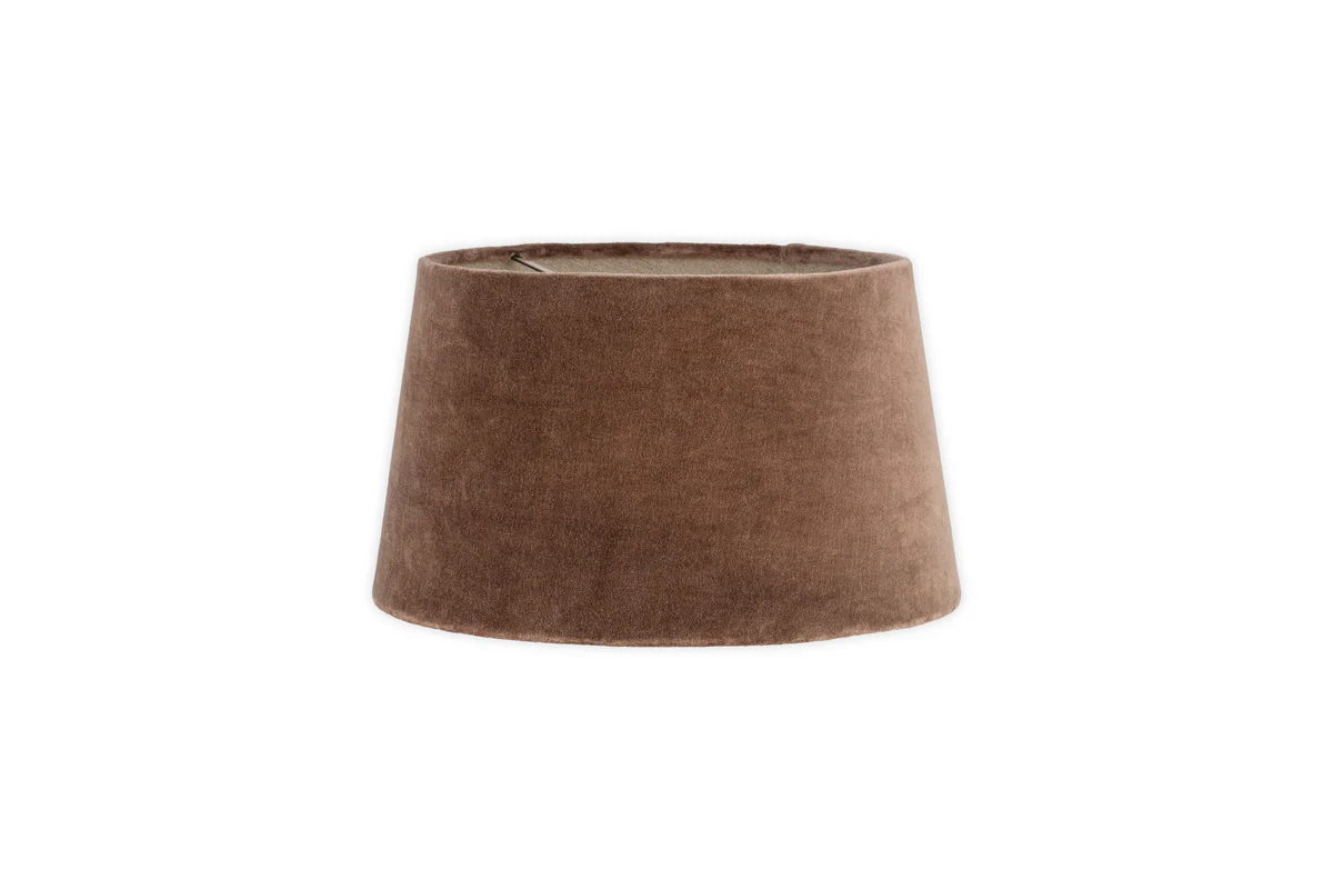 Mendai Velvet & Linen Lampshade - Mocha - Image 8