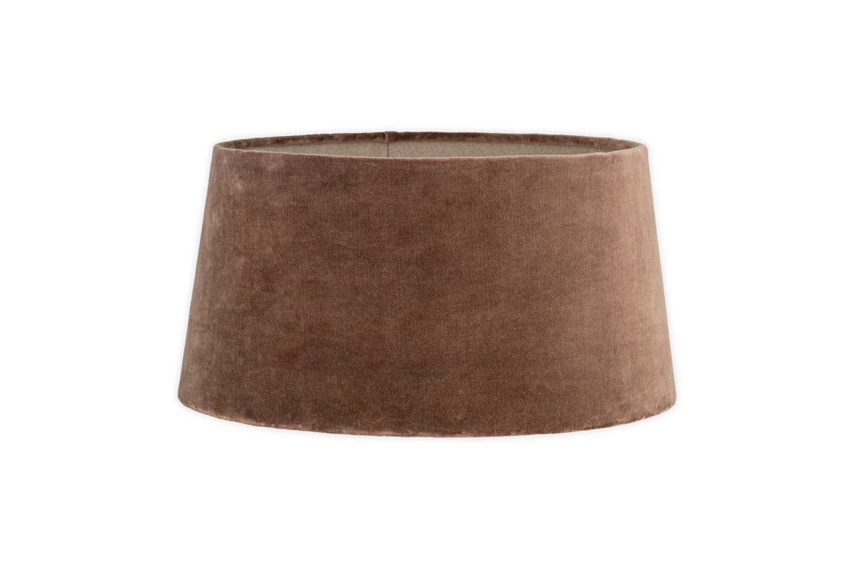 Mendai Velvet & Linen Lampshade - Mocha - Image 9