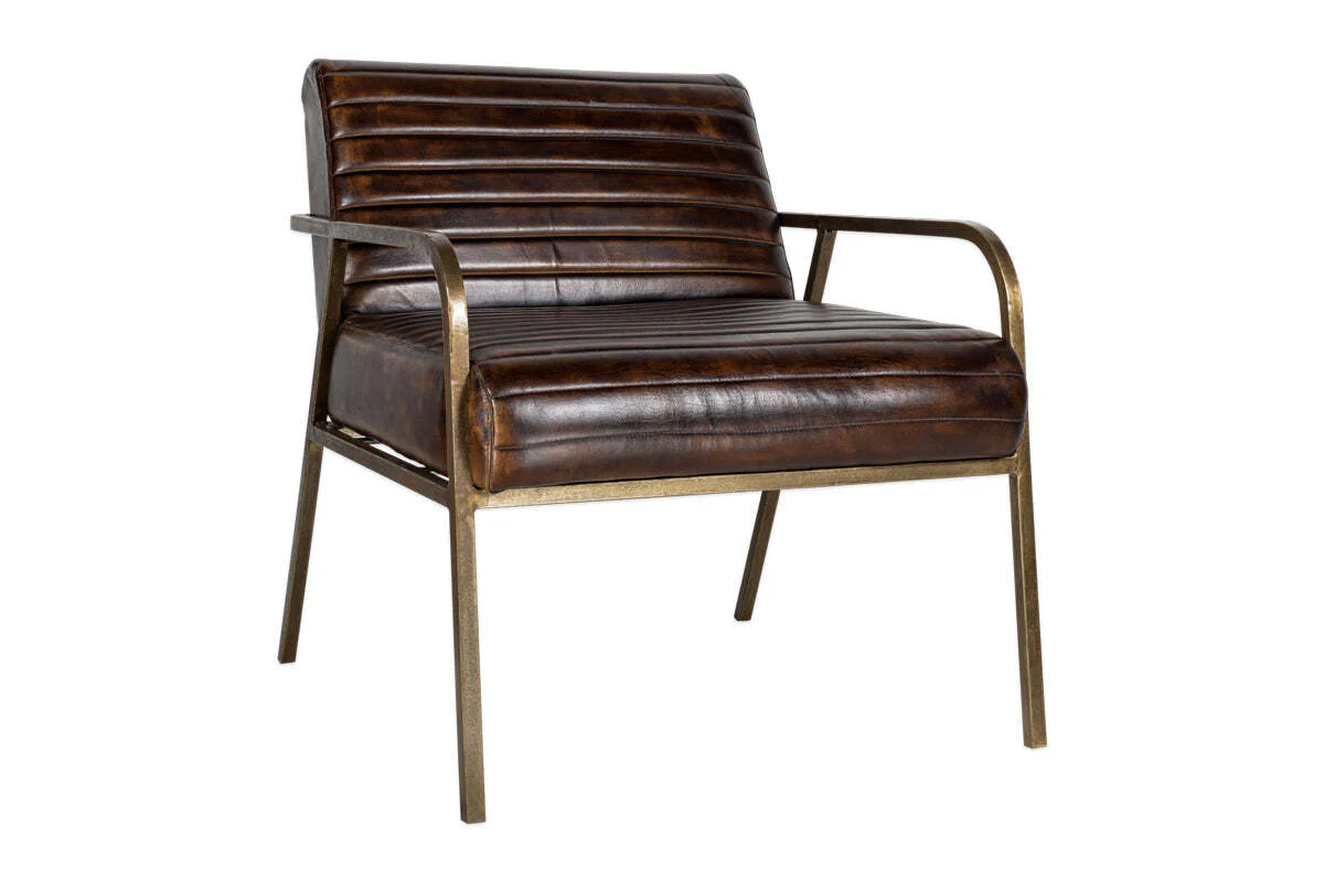 Mirai Ribbed Leather Armchair - Image 10