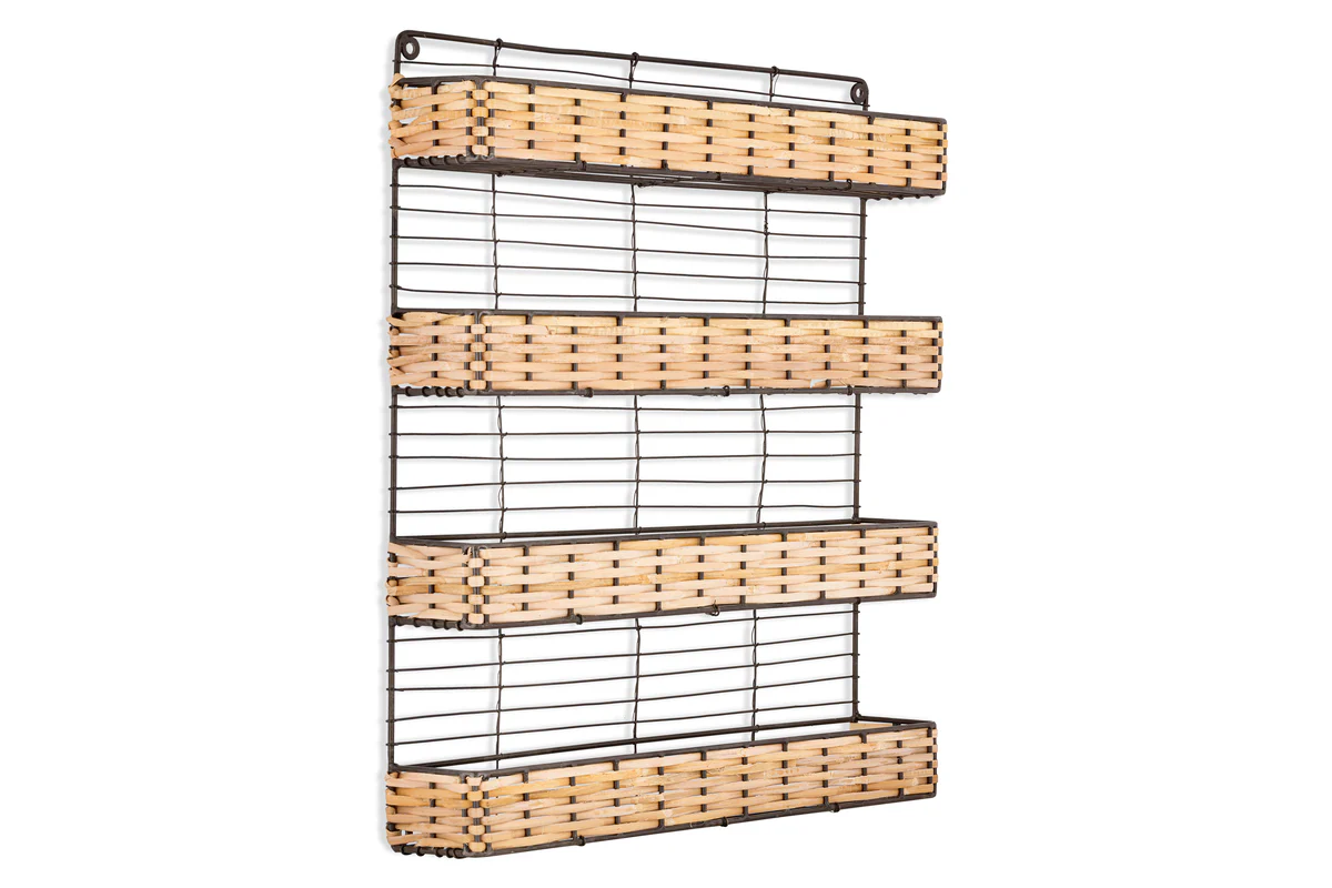 Montali Iron & Rattan Spice Rack - Natural - Image 7