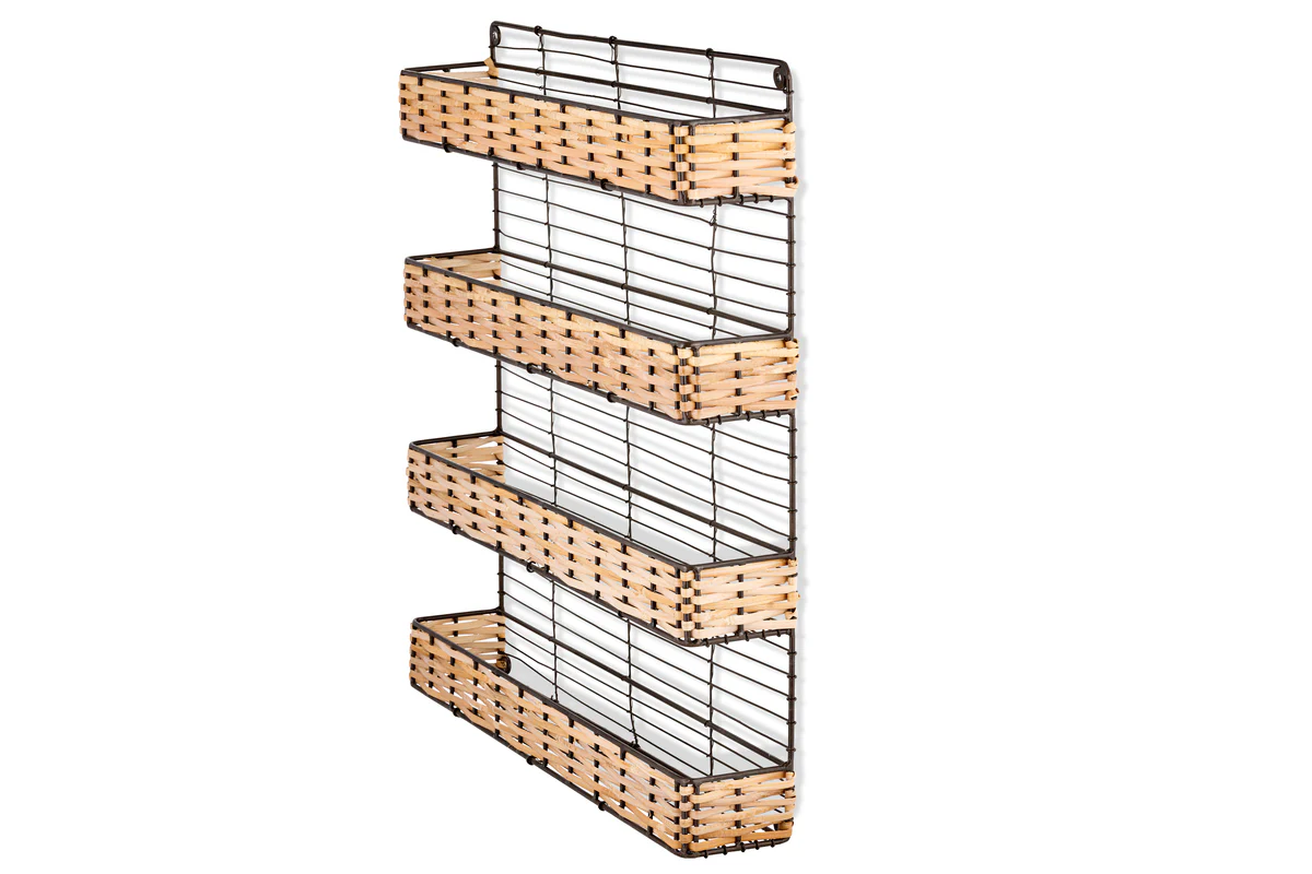Montali Iron & Rattan Spice Rack - Natural - Image 8